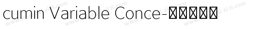 cumin Variable Conce字体转换
